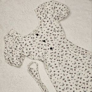 Floral textured midi dress